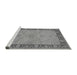 Sideview of Machine Washable Oriental Gray Traditional Rug, wshurb754gry