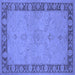 Square Oriental Blue Traditional Rug, urb754blu