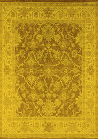 Oriental Yellow Traditional Rug, urb755yw