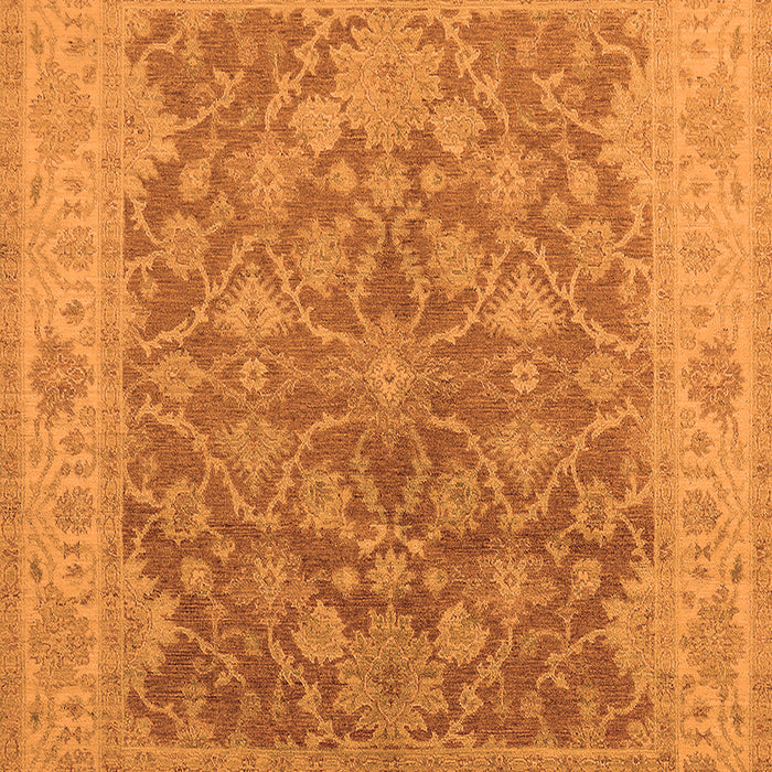Machine Washable Oriental Orange Traditional Area Rugs, wshurb755org