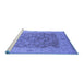 Sideview of Machine Washable Oriental Blue Traditional Rug, wshurb755blu