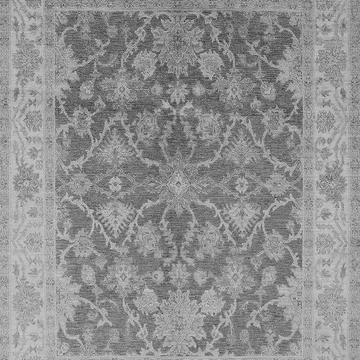 Machine Washable Oriental Gray Traditional Rug, wshurb755gry