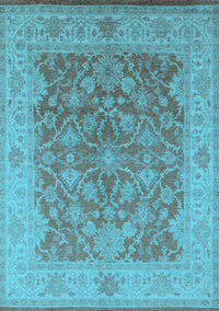 Oriental Light Blue Traditional Rug, urb755lblu