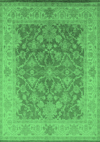 Oriental Emerald Green Traditional Rug, urb755emgrn