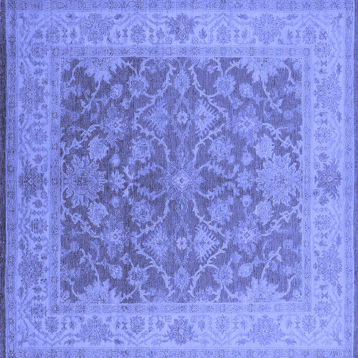 Square Oriental Blue Traditional Rug, urb755blu