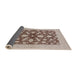 Sideview of Mid-Century Modern Sienna Brown Oriental Rug, urb756