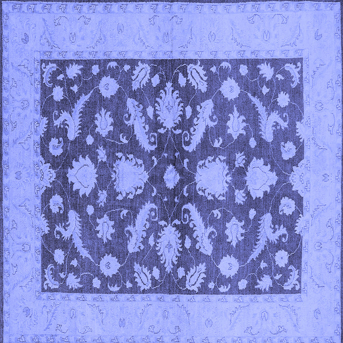 Square Oriental Blue Traditional Rug, urb756blu