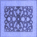 Square Oriental Blue Traditional Rug, urb756blu