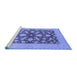 Sideview of Machine Washable Oriental Blue Traditional Rug, wshurb756blu