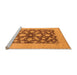 Sideview of Machine Washable Oriental Orange Traditional Area Rugs, wshurb756org