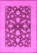 Machine Washable Oriental Pink Traditional Rug, wshurb756pnk