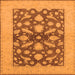 Square Machine Washable Oriental Orange Traditional Area Rugs, wshurb756org