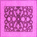 Square Oriental Pink Traditional Rug, urb756pnk
