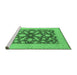 Sideview of Machine Washable Oriental Emerald Green Traditional Area Rugs, wshurb756emgrn