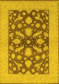 Oriental Yellow Traditional Rug, urb756yw