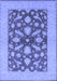 Machine Washable Oriental Blue Traditional Rug, wshurb756blu