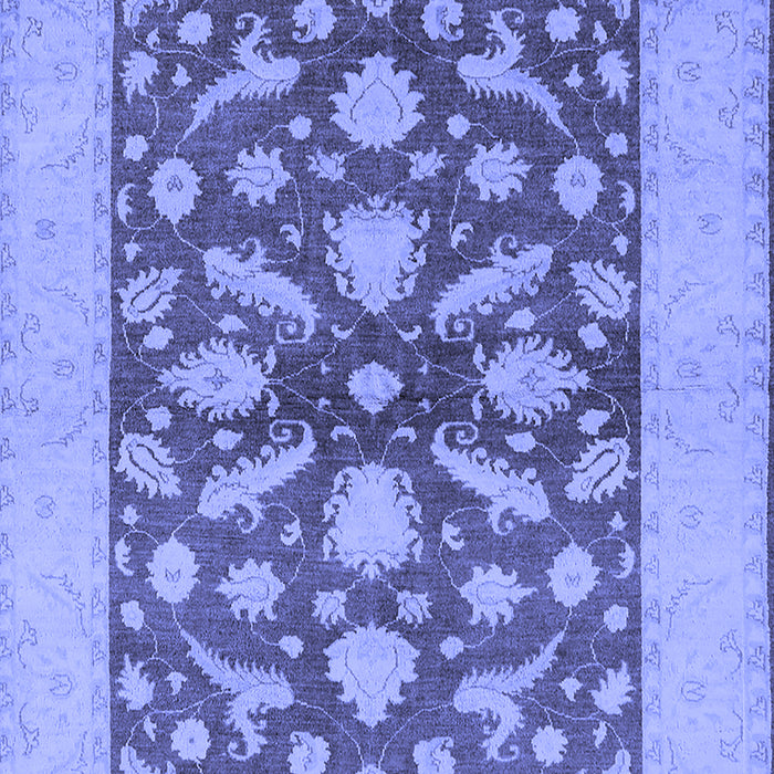 Machine Washable Oriental Blue Traditional Rug, wshurb756blu