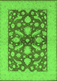 Oriental Green Traditional Rug, urb756grn