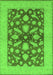 Oriental Green Traditional Rug, urb756grn