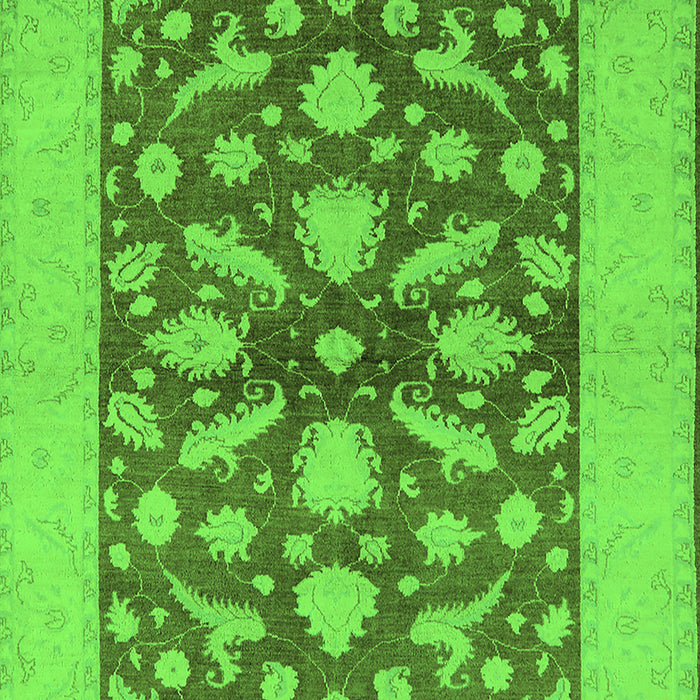 Oriental Green Traditional Rug, urb756grn