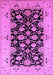 Machine Washable Oriental Purple Traditional Area Rugs, wshurb757pur