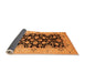 Sideview of Oriental Orange Traditional Rug, urb757org