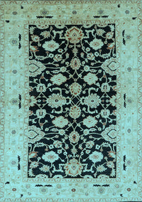 Oriental Light Blue Traditional Rug, urb757lblu