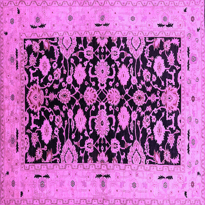 Square Oriental Purple Traditional Rug, urb757pur