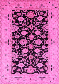 Oriental Pink Traditional Rug, urb757pnk
