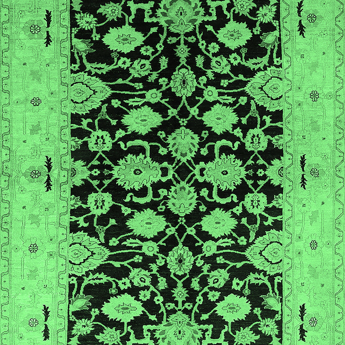 Oriental Emerald Green Traditional Rug, urb757emgrn