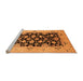 Sideview of Machine Washable Oriental Orange Traditional Area Rugs, wshurb757org