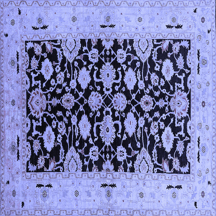 Square Oriental Blue Traditional Rug, urb757blu