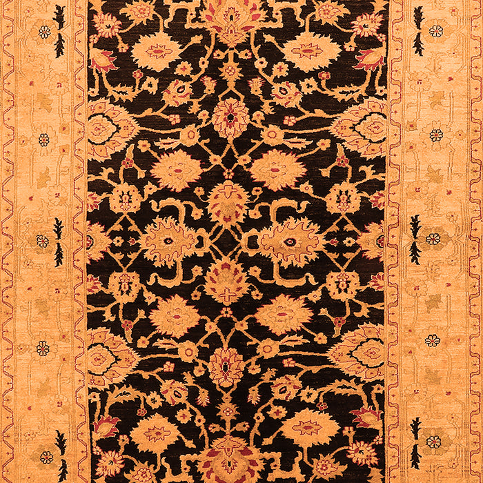 Machine Washable Oriental Orange Traditional Area Rugs, wshurb757org