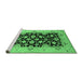 Sideview of Machine Washable Oriental Emerald Green Traditional Area Rugs, wshurb757emgrn