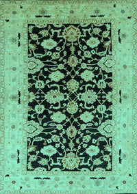 Oriental Turquoise Traditional Rug, urb757turq