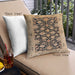 Front View of Mid-Century Modern Urban Square Sangria Brown Throw Pillow, 18 inch by 18 inch, pwurb757