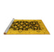 Sideview of Machine Washable Oriental Yellow Traditional Rug, wshurb757yw