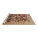 Sideview of Machine Washable Industrial Modern Sandy Brown Rug, wshurb758