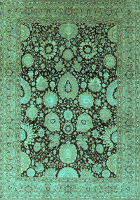 Oriental Turquoise Traditional Rug, urb758turq