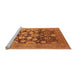 Sideview of Machine Washable Oriental Orange Traditional Area Rugs, wshurb758org