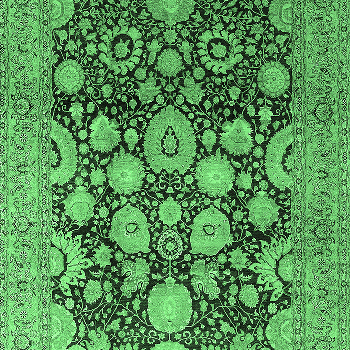 Oriental Emerald Green Traditional Rug, urb758emgrn