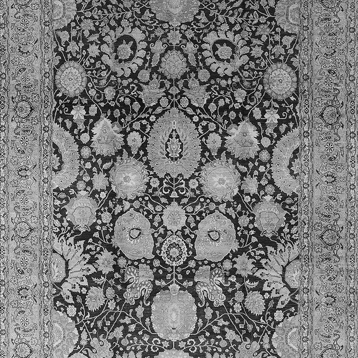 Machine Washable Oriental Gray Traditional Rug, wshurb758gry