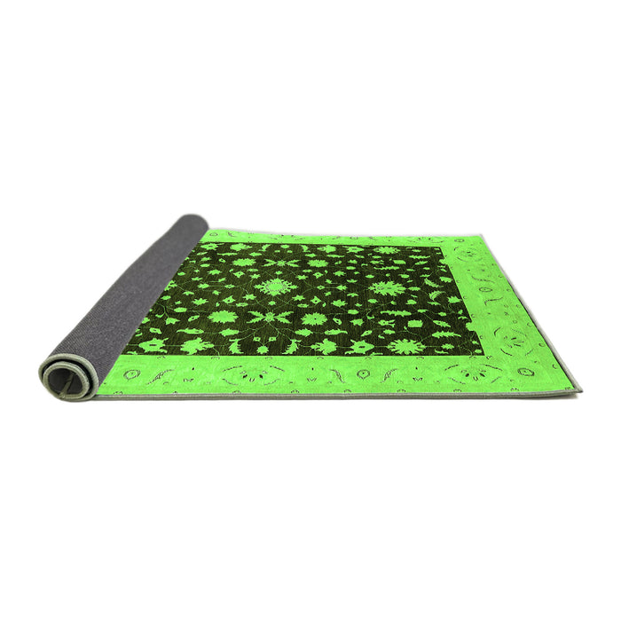 Sideview of Oriental Green Traditional Rug, urb759grn