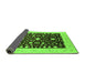 Sideview of Oriental Green Traditional Rug, urb759grn