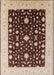 Mid-Century Modern Red Brown Oriental Rug, urb759