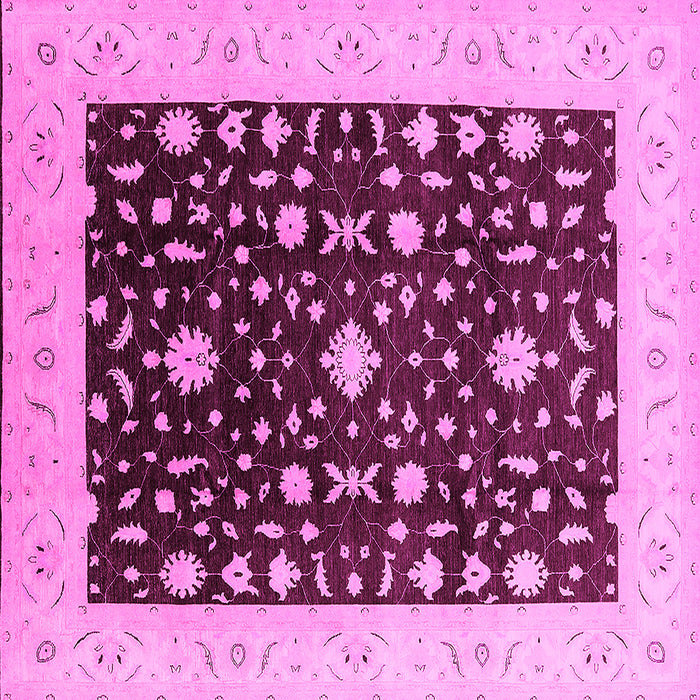 Square Oriental Pink Traditional Rug, urb759pnk