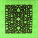 Square Oriental Green Traditional Rug, urb759grn
