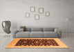 Machine Washable Oriental Orange Traditional Area Rugs in a Living Room, wshurb759org