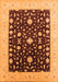 Machine Washable Oriental Orange Traditional Area Rugs, wshurb759org