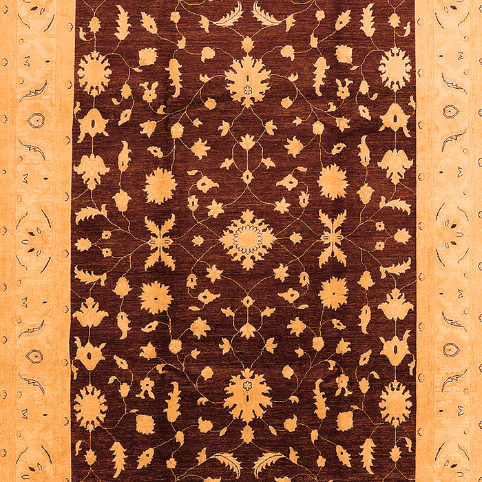 Machine Washable Oriental Orange Traditional Area Rugs, wshurb759org